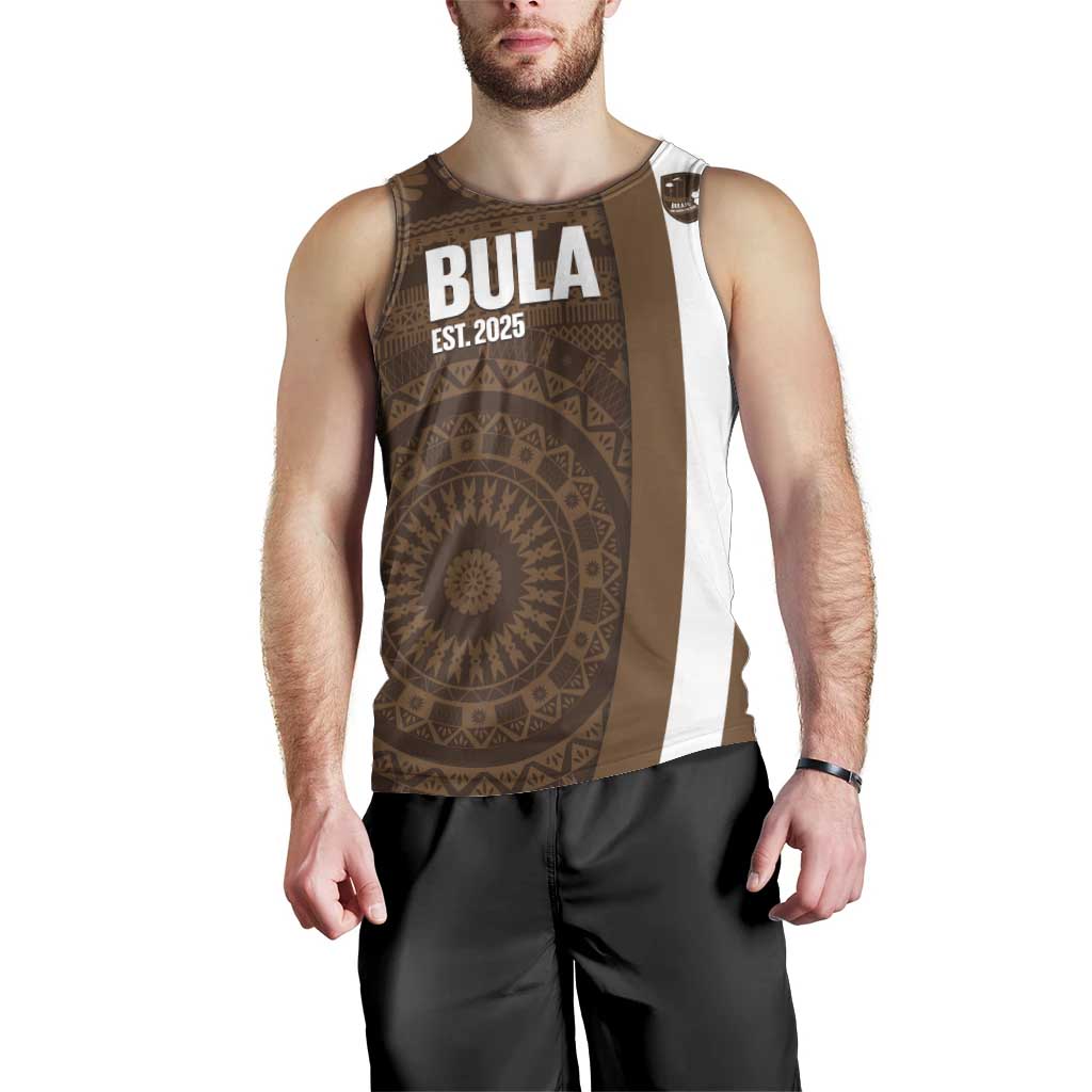 Bula Fiji Football Custom Men Tank Top One Vanua One Team Tapa Pattern