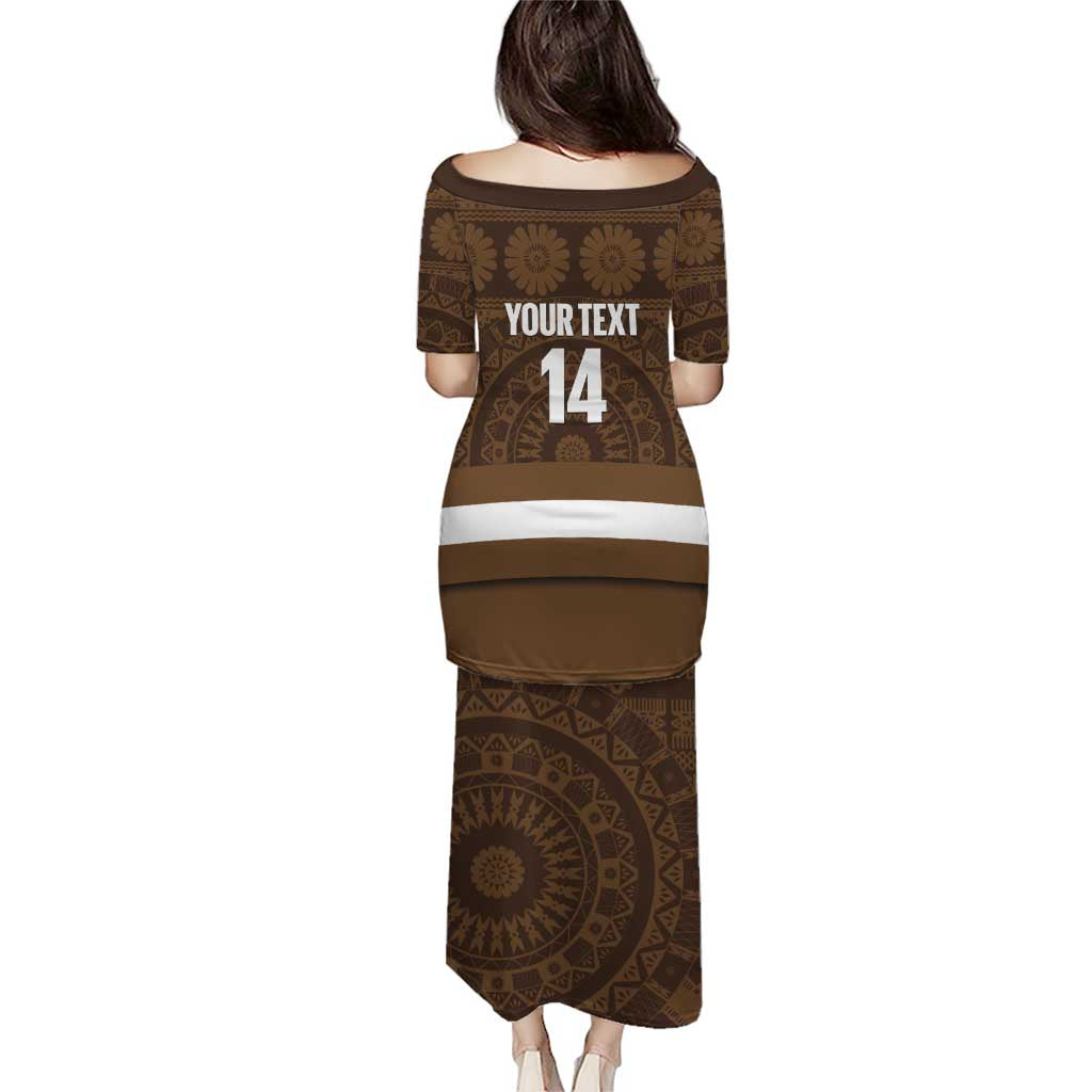 Bula Fiji Football Custom Puletasi One Vanua One Team Tapa Pattern