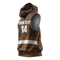 Bula Fiji Football Custom Sleeveless Hoodie One Vanua One Team Tapa Pattern