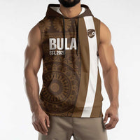 Bula Fiji Football Custom Sleeveless Hoodie One Vanua One Team Tapa Pattern
