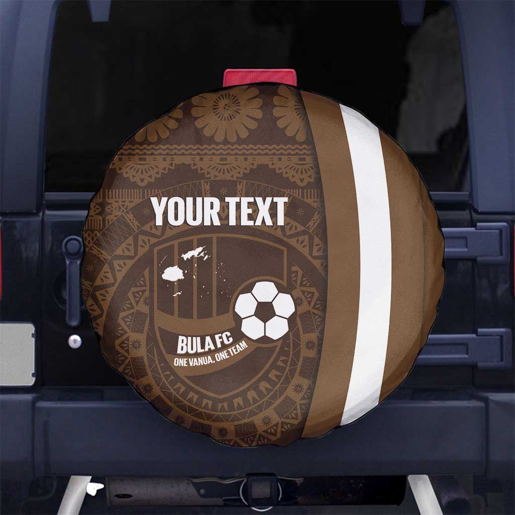 Bula Fiji Football Custom Spare Tire Cover One Vanua One Team Tapa Pattern