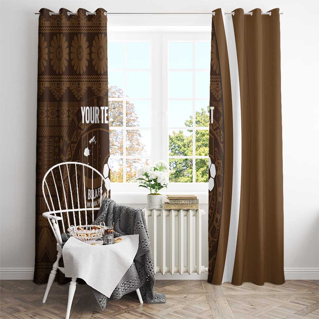 Bula Fiji Football Custom Window Curtain One Vanua One Team Tapa Pattern LT14 - Polynesian Pride