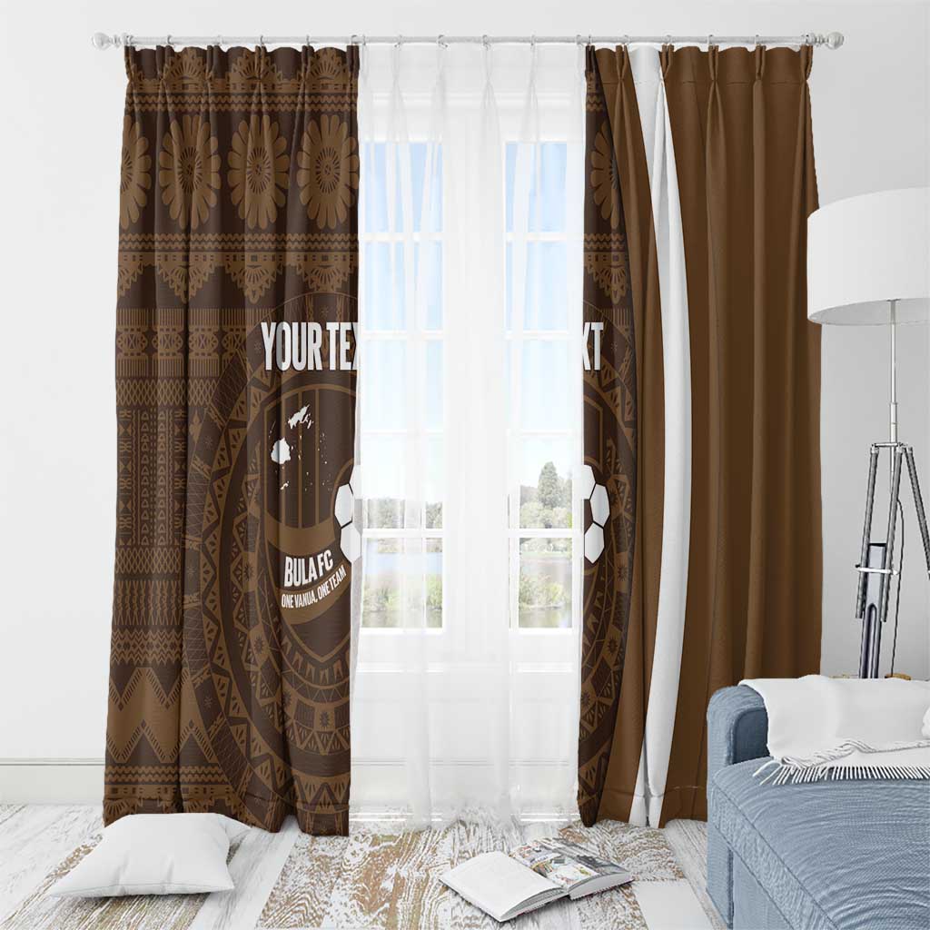 Bula Fiji Football Custom Window Curtain One Vanua One Team Tapa Pattern LT14 - Polynesian Pride