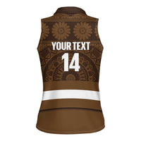 Bula Fiji Football Custom Women Sleeveless Polo Shirt One Vanua One Team Tapa Pattern