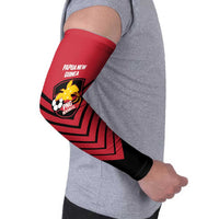 Hekari Papua New Guinea Football Custom Arm Sleeves Go PNG Red Army