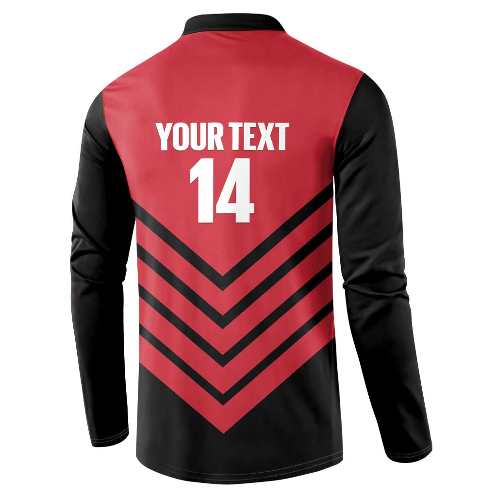 Hekari Papua New Guinea Football Custom Button Sweatshirt Go PNG Red Army LT14 - Polynesian Pride