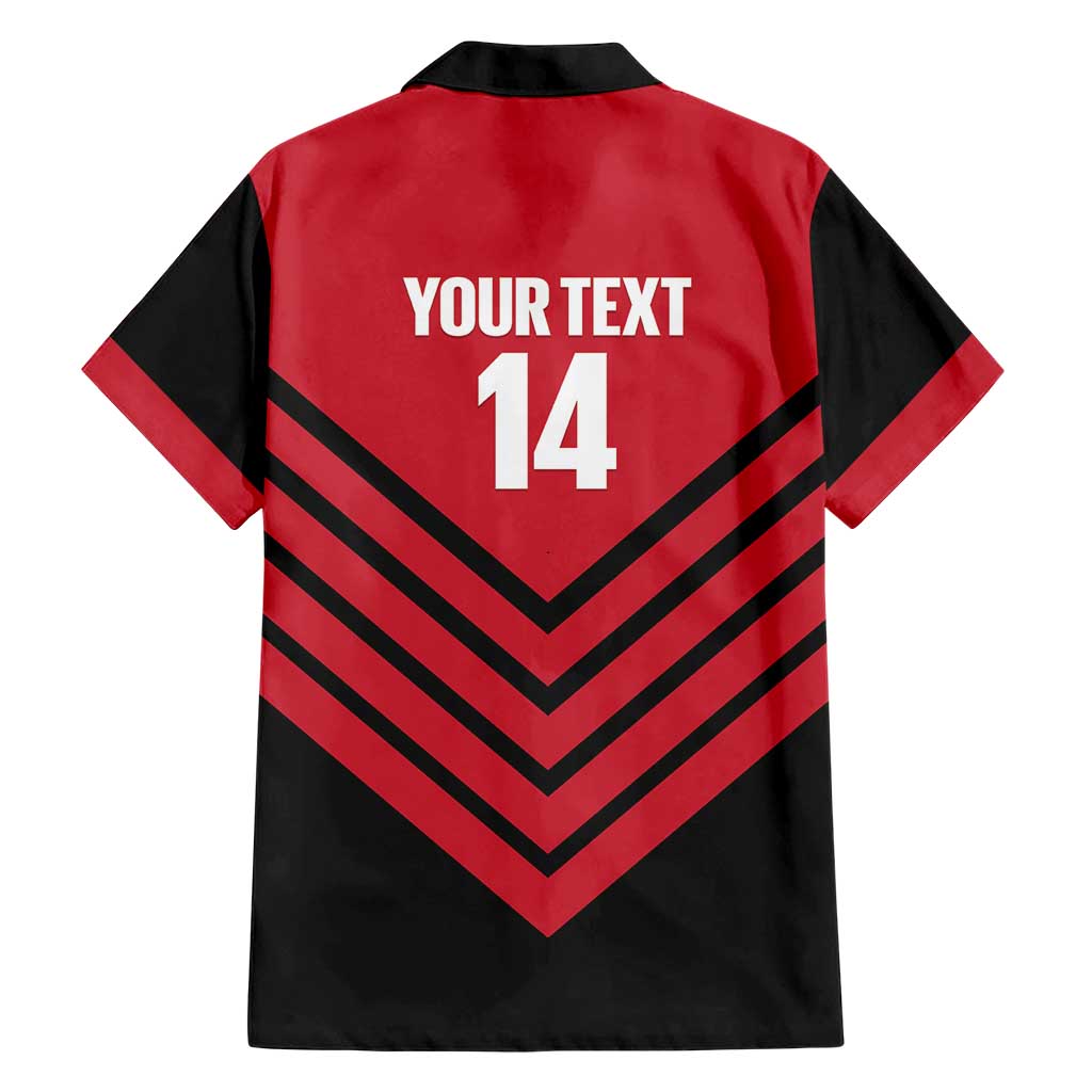 Hekari Papua New Guinea Football Custom Family Matching Long Sleeve Bodycon Dress and Hawaiian Shirt Go PNG Red Army LT14 - Polynesian Pride