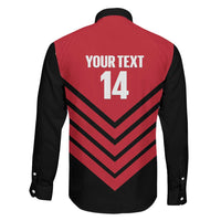 Hekari Papua New Guinea Football Custom Family Matching Off The Shoulder Long Sleeve Dress and Hawaiian Shirt Go PNG Red Army LT14 - Polynesian Pride