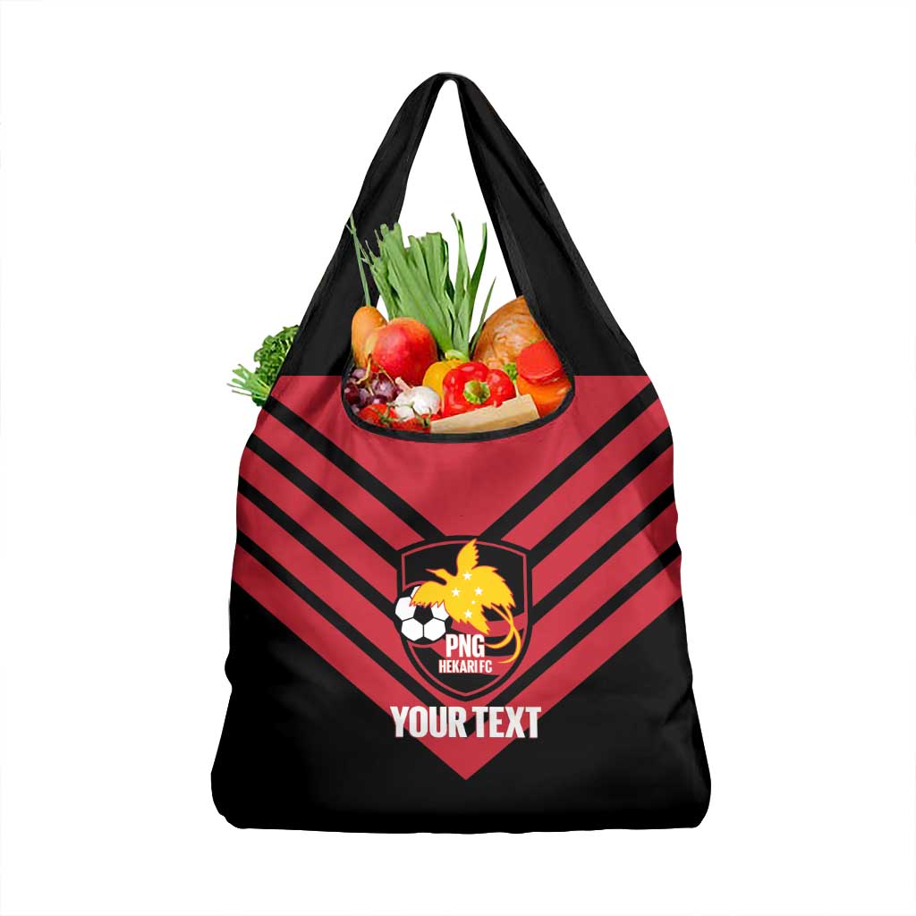 Hekari Papua New Guinea Football Custom Grocery Bag Go PNG Red Army