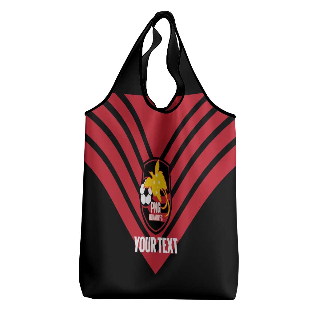 Hekari Papua New Guinea Football Custom Grocery Bag Go PNG Red Army