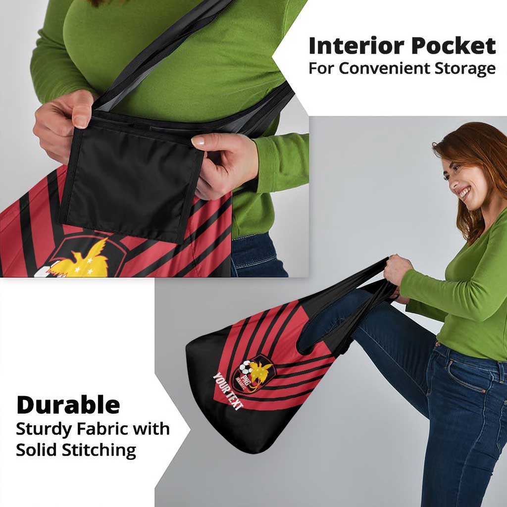 Hekari Papua New Guinea Football Custom Grocery Bag Go PNG Red Army