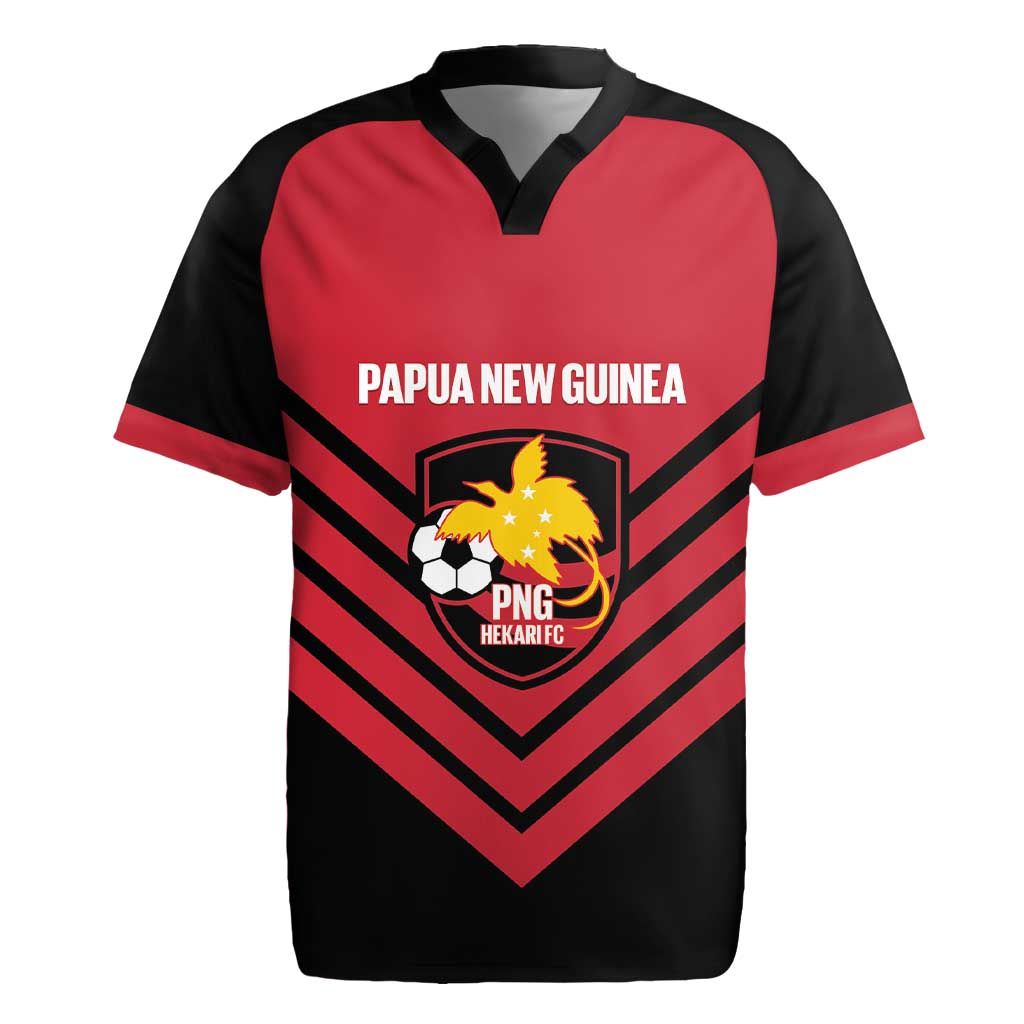 Hekari Papua New Guinea Football Custom Rugby Jersey Go PNG Red Army LT14 Red - Polynesian Pride