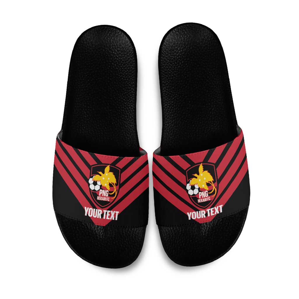 Hekari Papua New Guinea Football Custom Slide Sandals Go PNG Red Army