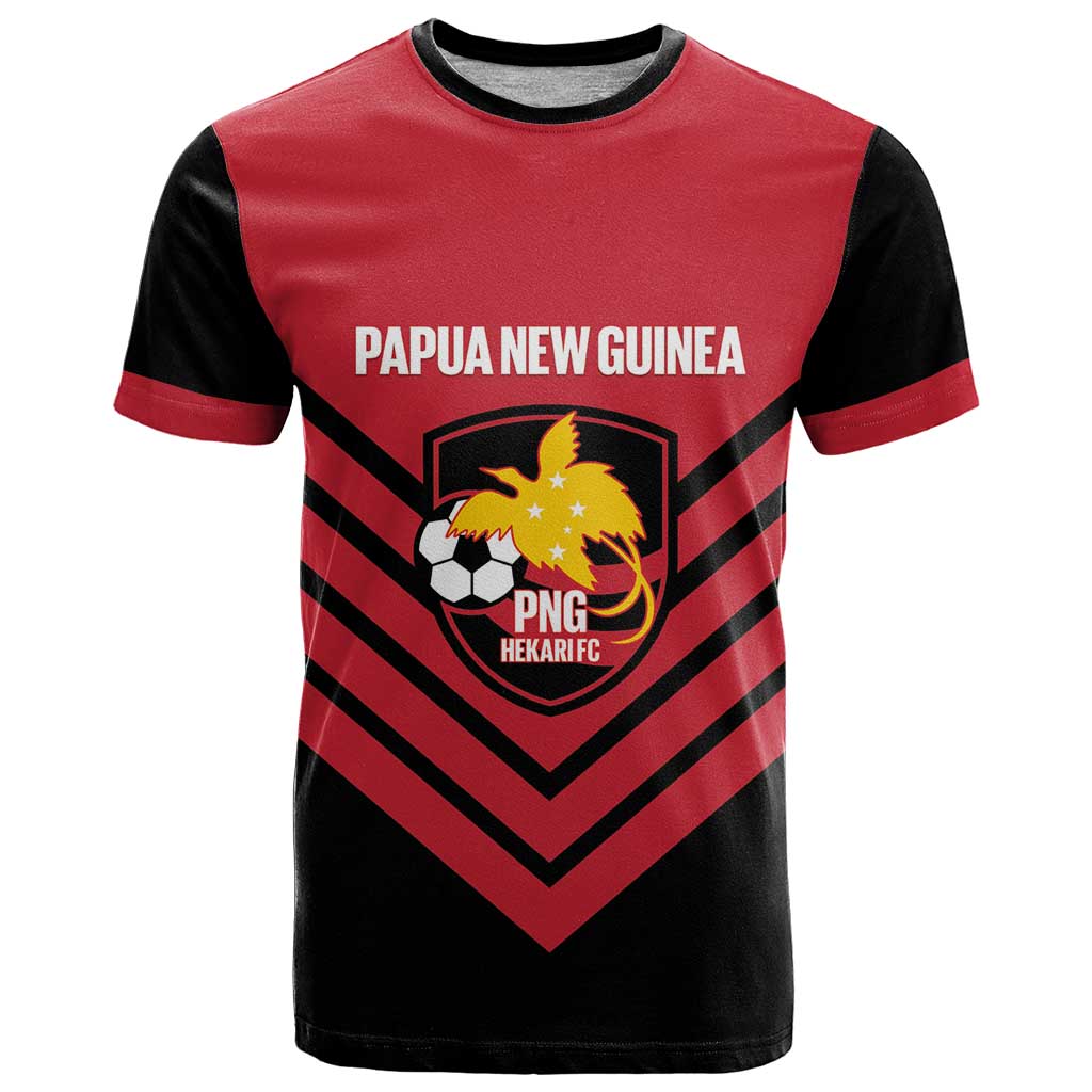 Hekari Papua New Guinea Football Custom T Shirt Go PNG Red Army