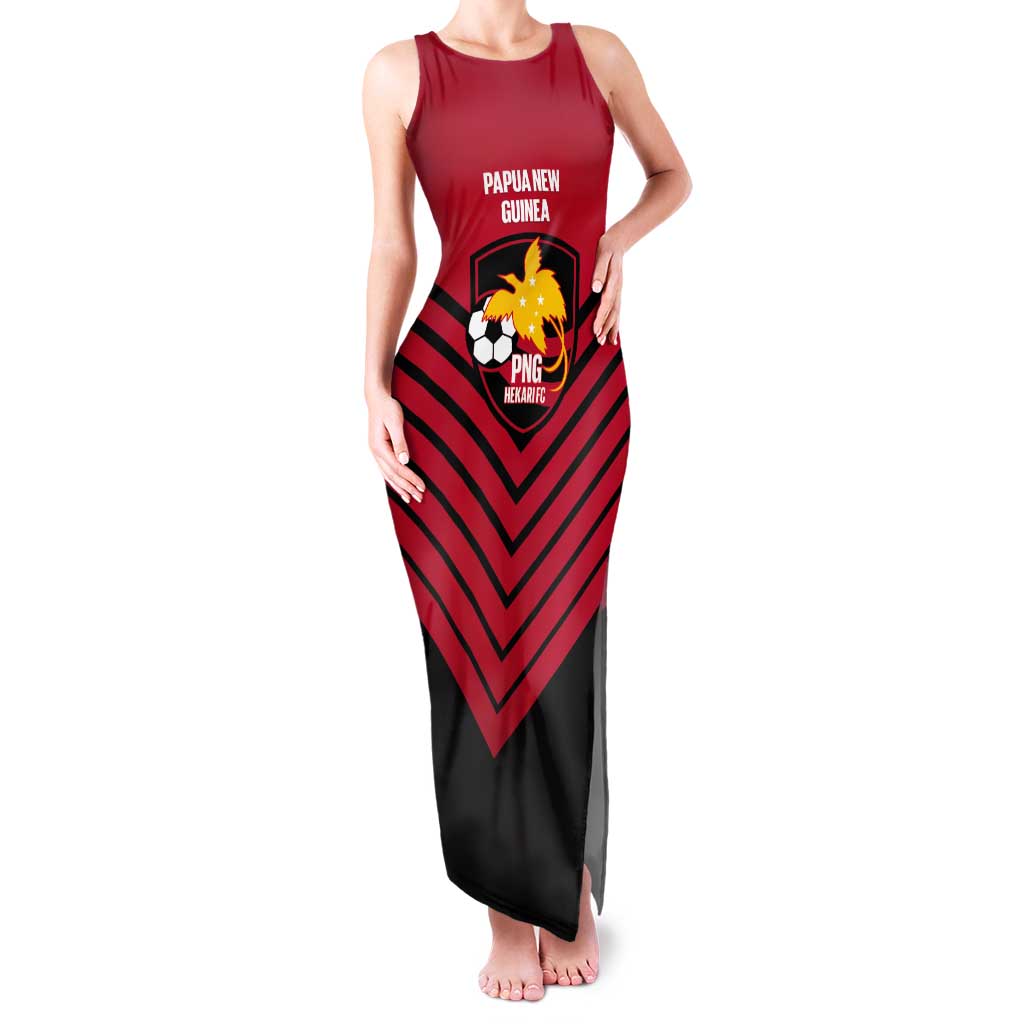 Hekari Papua New Guinea Football Custom Tank Maxi Dress Go PNG Red Army