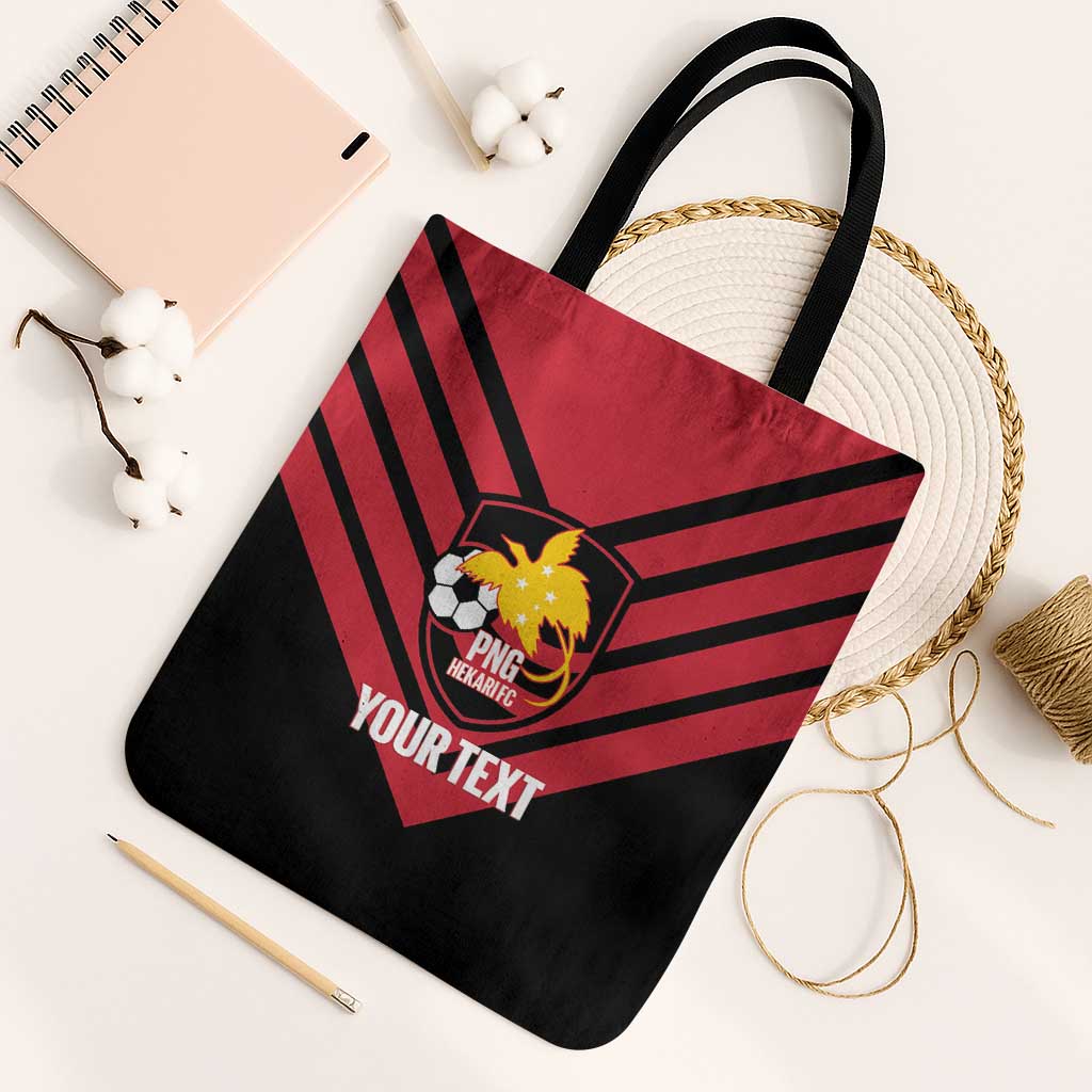 Hekari Papua New Guinea Football Custom Tote Bag Go PNG Red Army