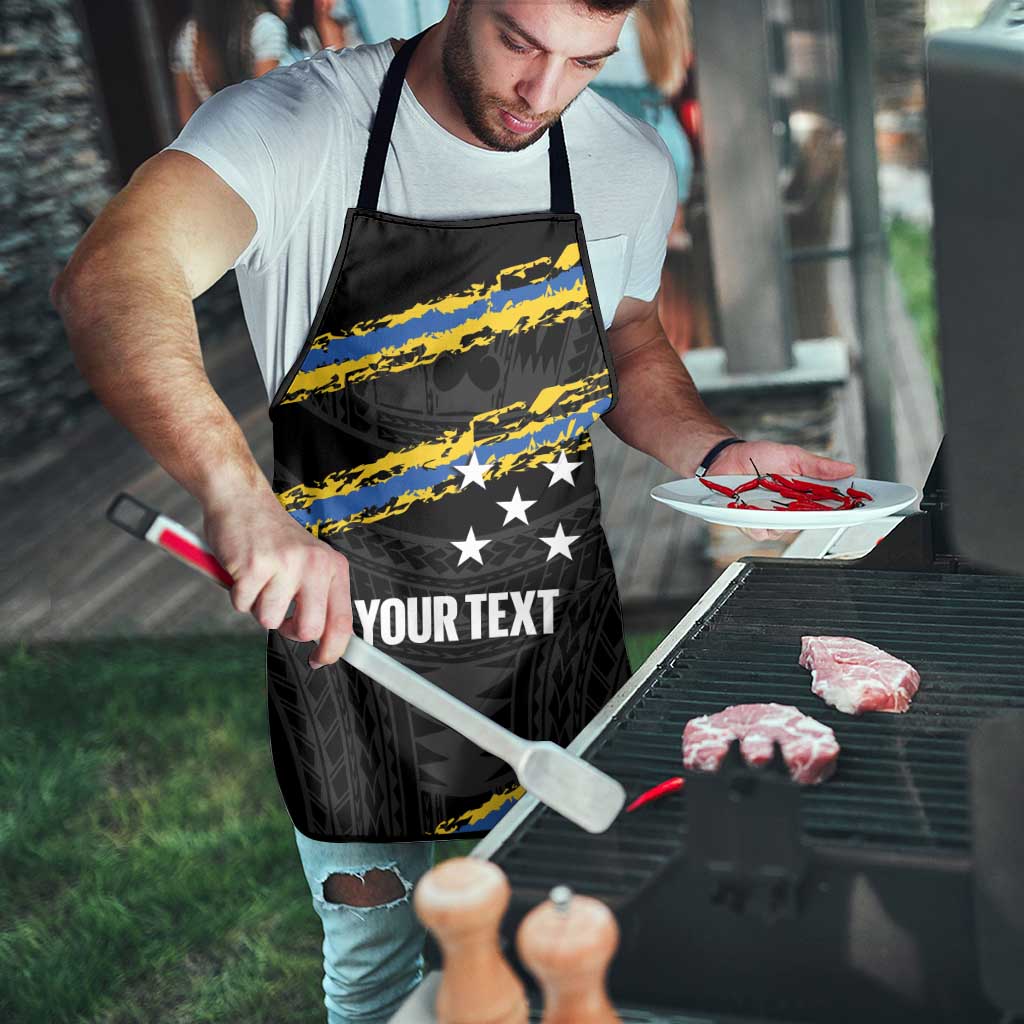 Kings Solomon Islands Football Custom Apron Come On Solomons Polynesian Grunge Style