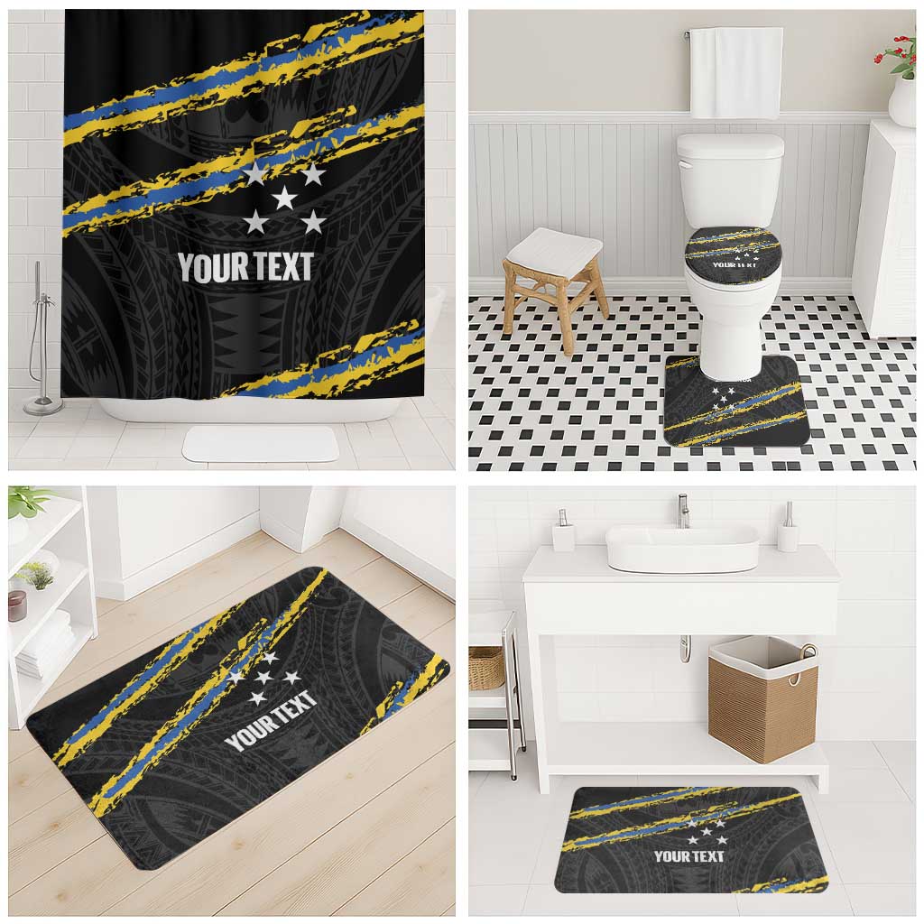 Kings Solomon Islands Football Custom Bathroom Set Come On Solomons Polynesian Grunge Style