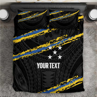 Kings Solomon Islands Football Custom Bedding Set Come On Solomons Polynesian Grunge Style