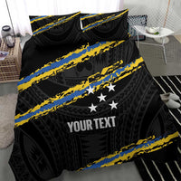 Kings Solomon Islands Football Custom Bedding Set Come On Solomons Polynesian Grunge Style