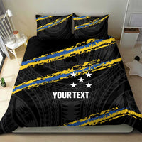 Kings Solomon Islands Football Custom Bedding Set Come On Solomons Polynesian Grunge Style