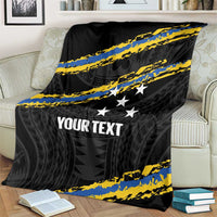 Kings Solomon Islands Football Custom Blanket Come On Solomons Polynesian Grunge Style
