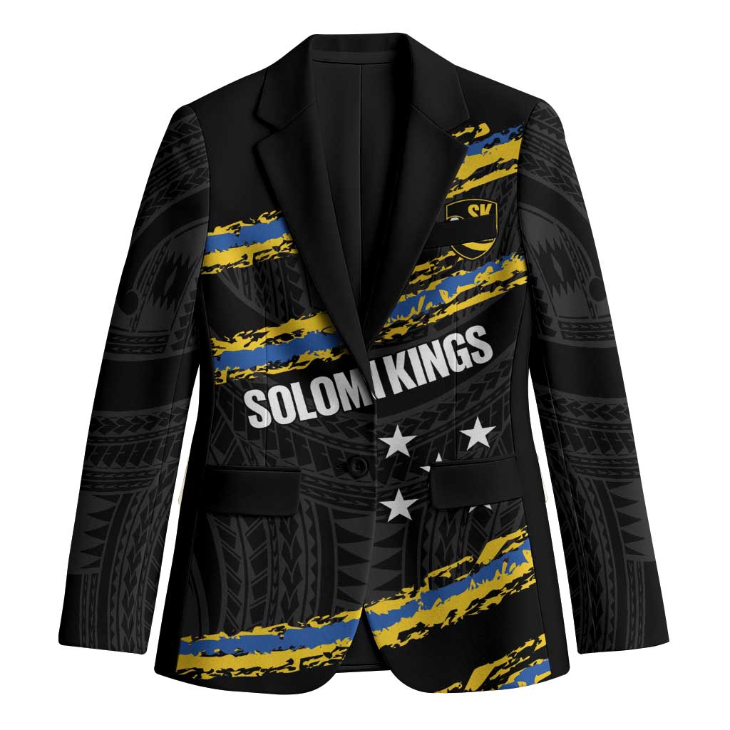 Kings Solomon Islands Football Custom Blazer Come On Solomons Polynesian Grunge Style