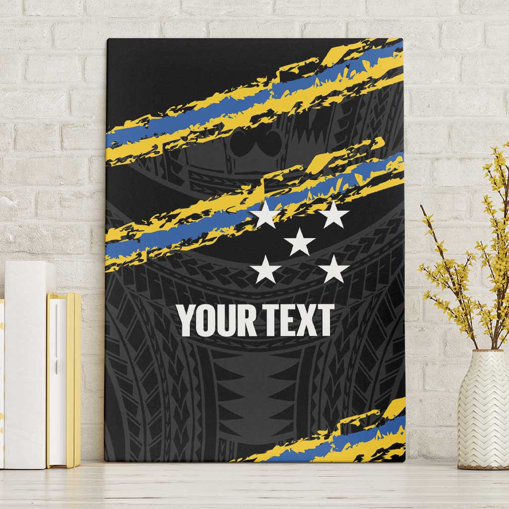 Kings Solomon Islands Football Custom Canvas Wall Art Come On Solomons Polynesian Grunge Style