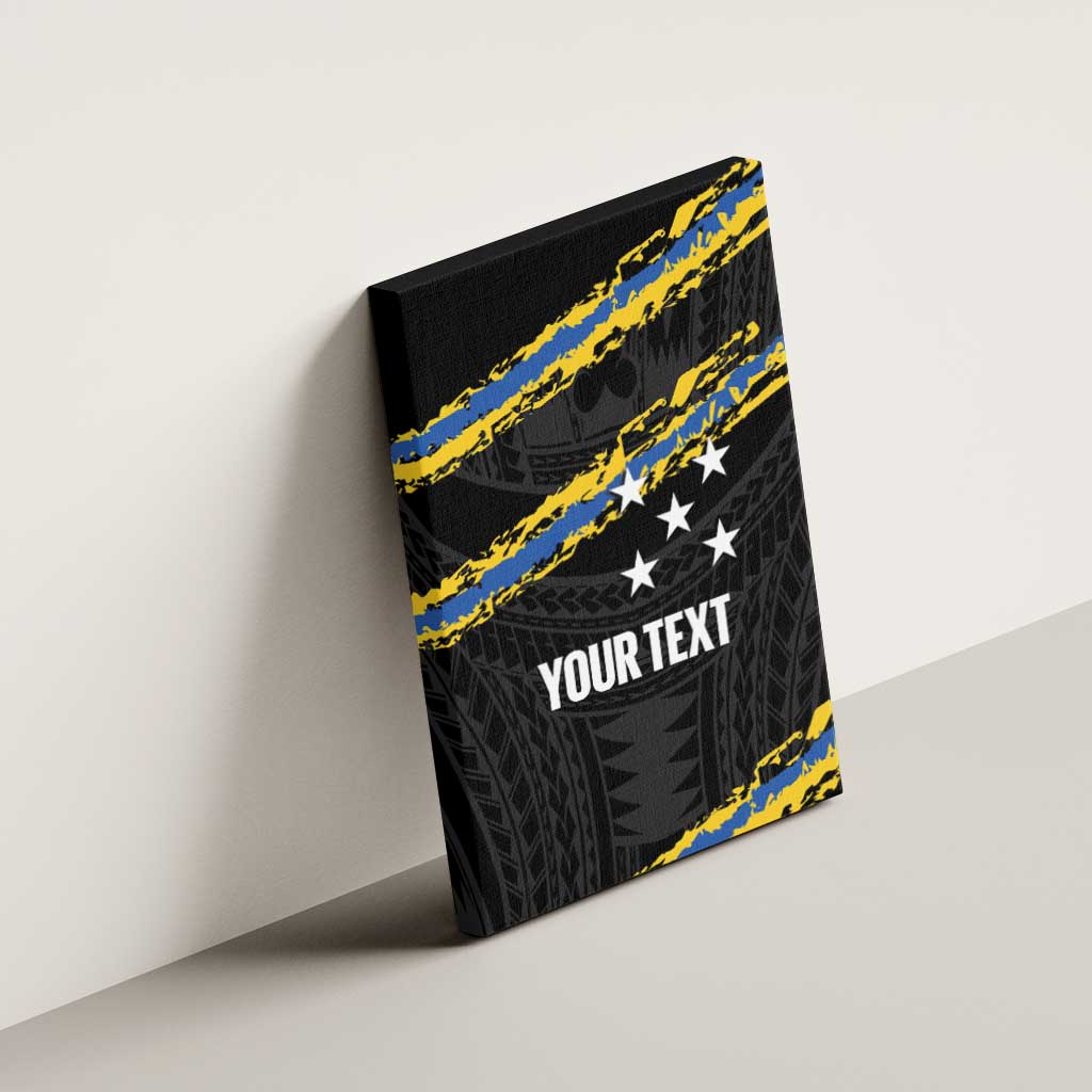 Kings Solomon Islands Football Custom Canvas Wall Art Come On Solomons Polynesian Grunge Style