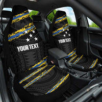Kings Solomon Islands Football Custom Car Seat Cover Come On Solomons Polynesian Grunge Style