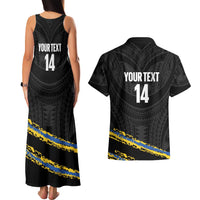 Kings Solomon Islands Football Custom Couples Matching Tank Maxi Dress and Hawaiian Shirt Come On Solomons Polynesian Grunge Style