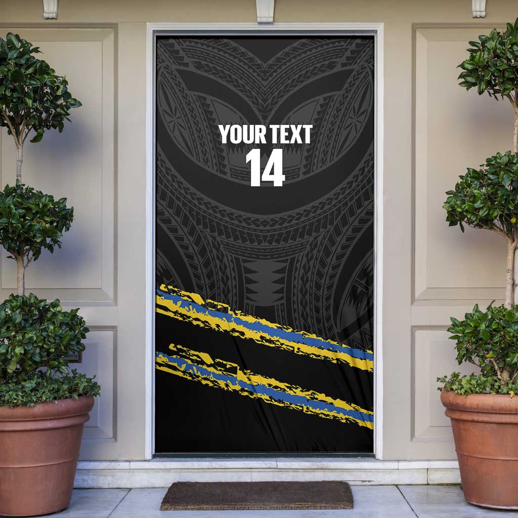 Kings Solomon Islands Football Custom Door Cover Come On Solomons Polynesian Grunge Style