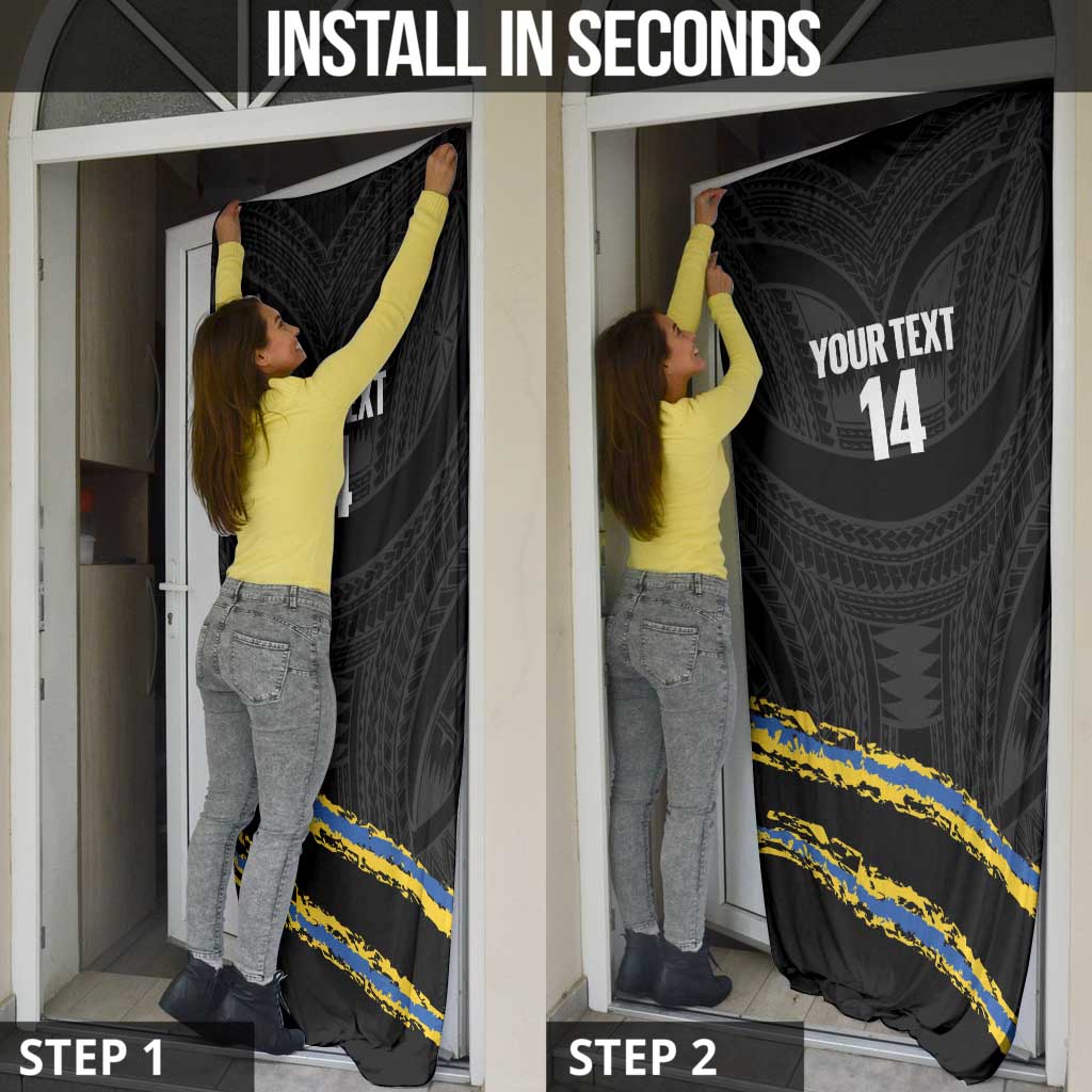 Kings Solomon Islands Football Custom Door Cover Come On Solomons Polynesian Grunge Style