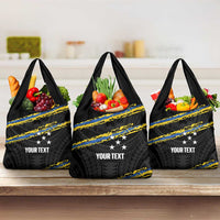 Kings Solomon Islands Football Custom Grocery Bag Come On Solomons Polynesian Grunge Style