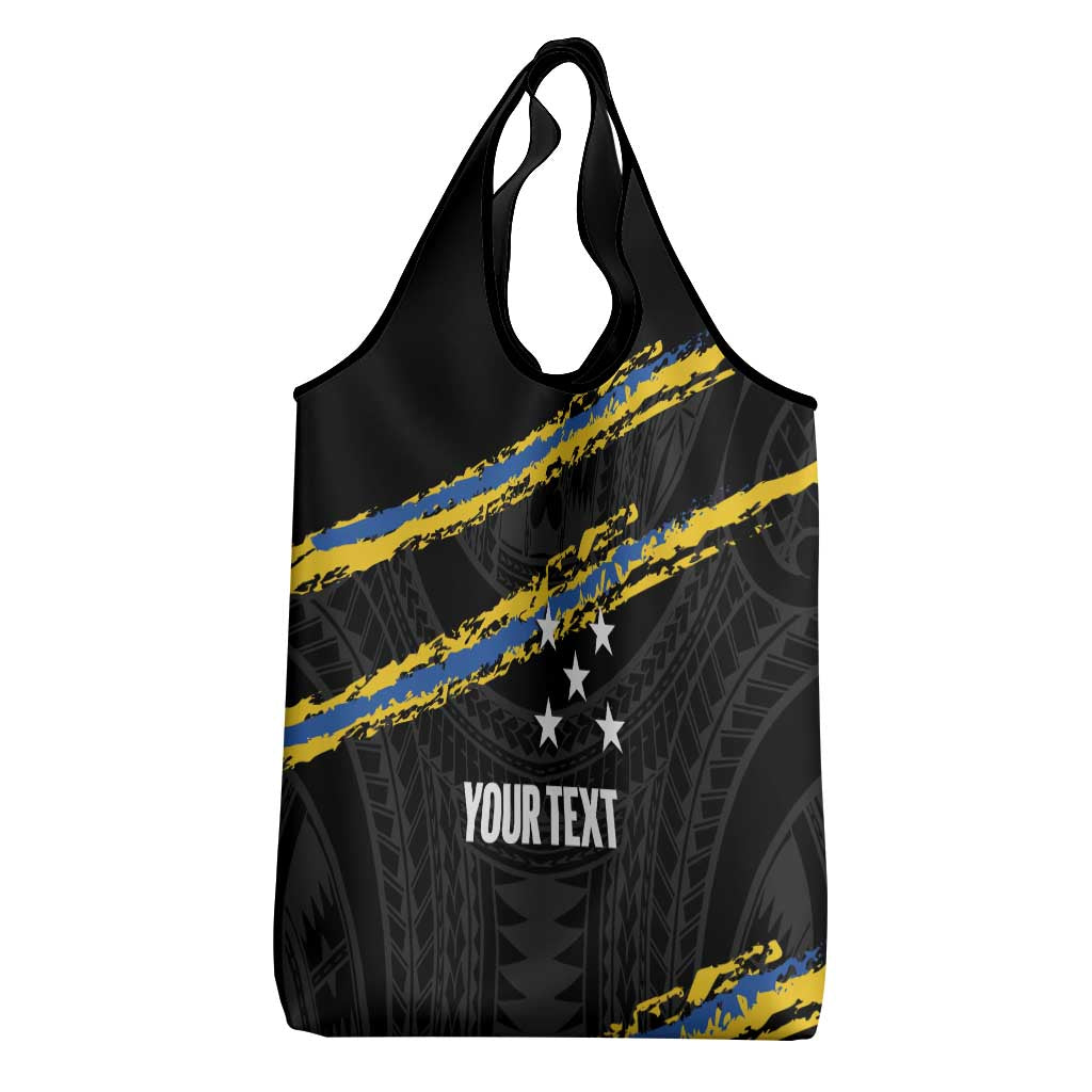 Kings Solomon Islands Football Custom Grocery Bag Come On Solomons Polynesian Grunge Style