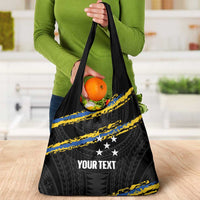 Kings Solomon Islands Football Custom Grocery Bag Come On Solomons Polynesian Grunge Style
