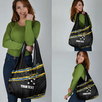 Kings Solomon Islands Football Custom Grocery Bag Come On Solomons Polynesian Grunge Style