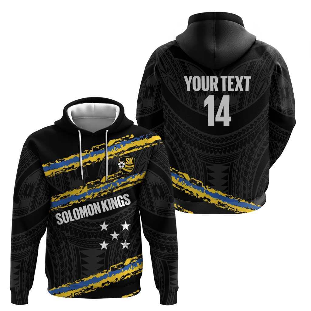 Kings Solomon Islands Football Custom Hoodie Come On Solomons Polynesian Grunge Style