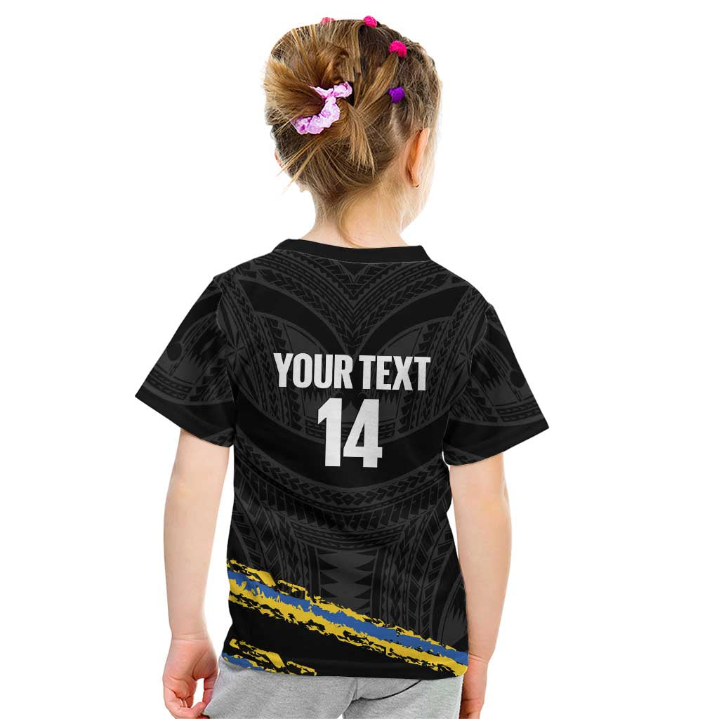 Kings Solomon Islands Football Custom Kid T Shirt Come On Solomons Polynesian Grunge Style