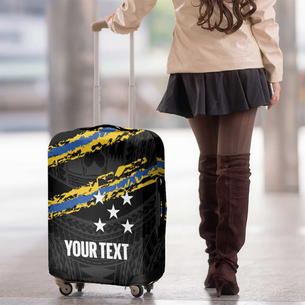 Kings Solomon Islands Football Custom Luggage Cover Come On Solomons Polynesian Grunge Style
