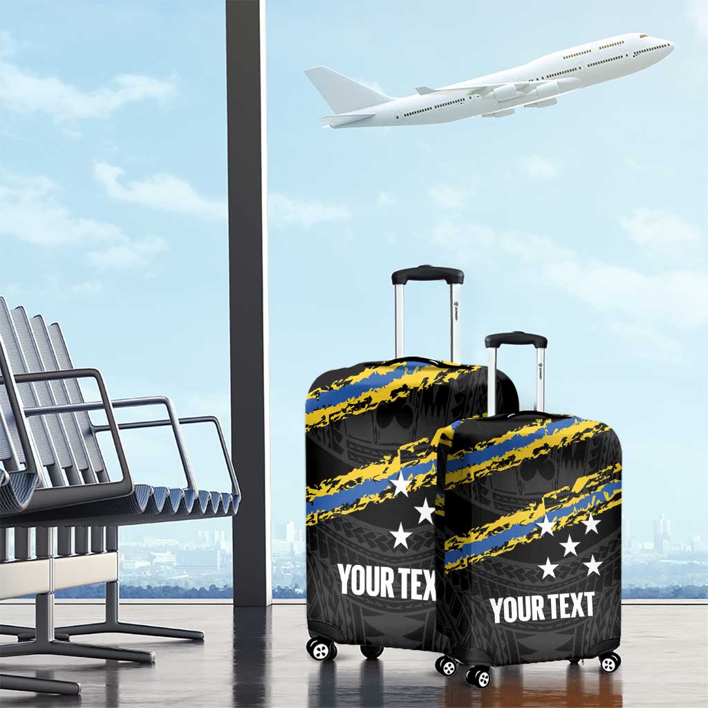 Kings Solomon Islands Football Custom Luggage Cover Come On Solomons Polynesian Grunge Style