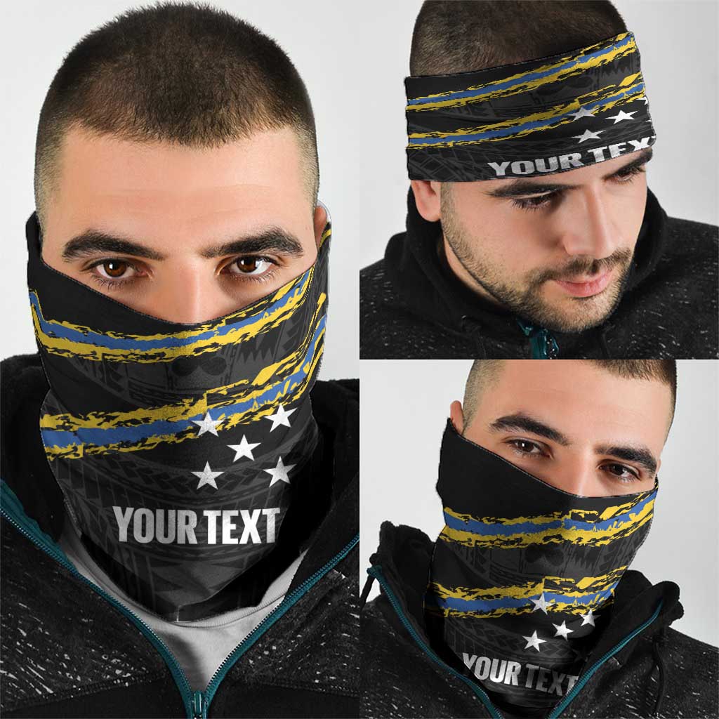 Kings Solomon Islands Football Custom Neck Gaiter Come On Solomons Polynesian Grunge Style
