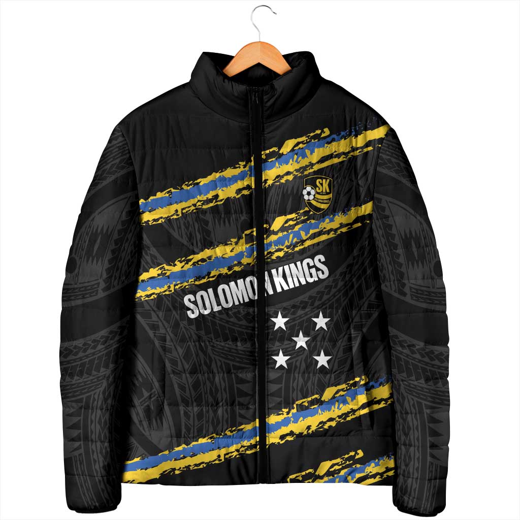 Kings Solomon Islands Football Custom Padded Jacket Come On Solomons Polynesian Grunge Style
