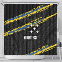 Kings Solomon Islands Football Custom Shower Curtain Come On Solomons Polynesian Grunge Style LT14 - Polynesian Pride