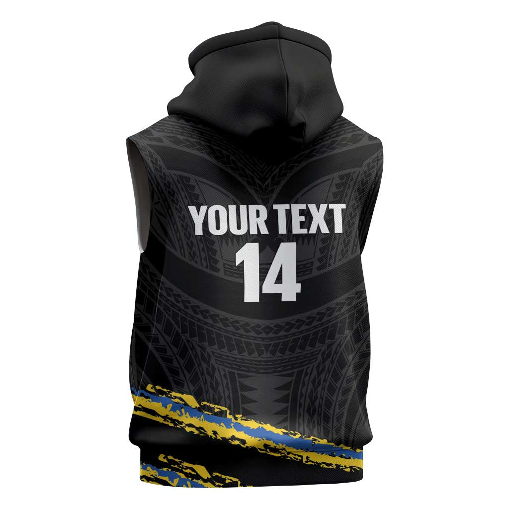 Kings Solomon Islands Football Custom Sleeveless Hoodie Come On Solomons Polynesian Grunge Style