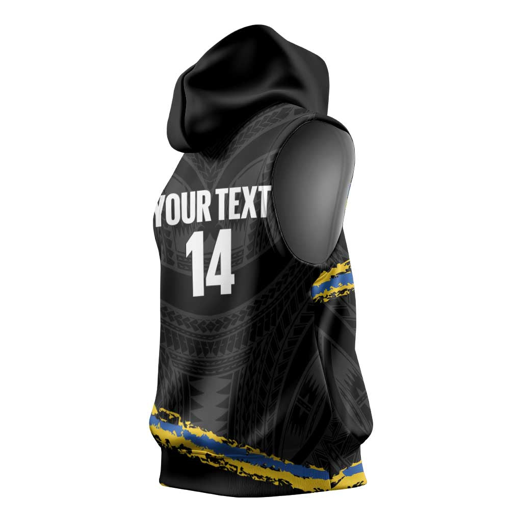 Kings Solomon Islands Football Custom Sleeveless Hoodie Come On Solomons Polynesian Grunge Style