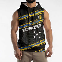 Kings Solomon Islands Football Custom Sleeveless Hoodie Come On Solomons Polynesian Grunge Style
