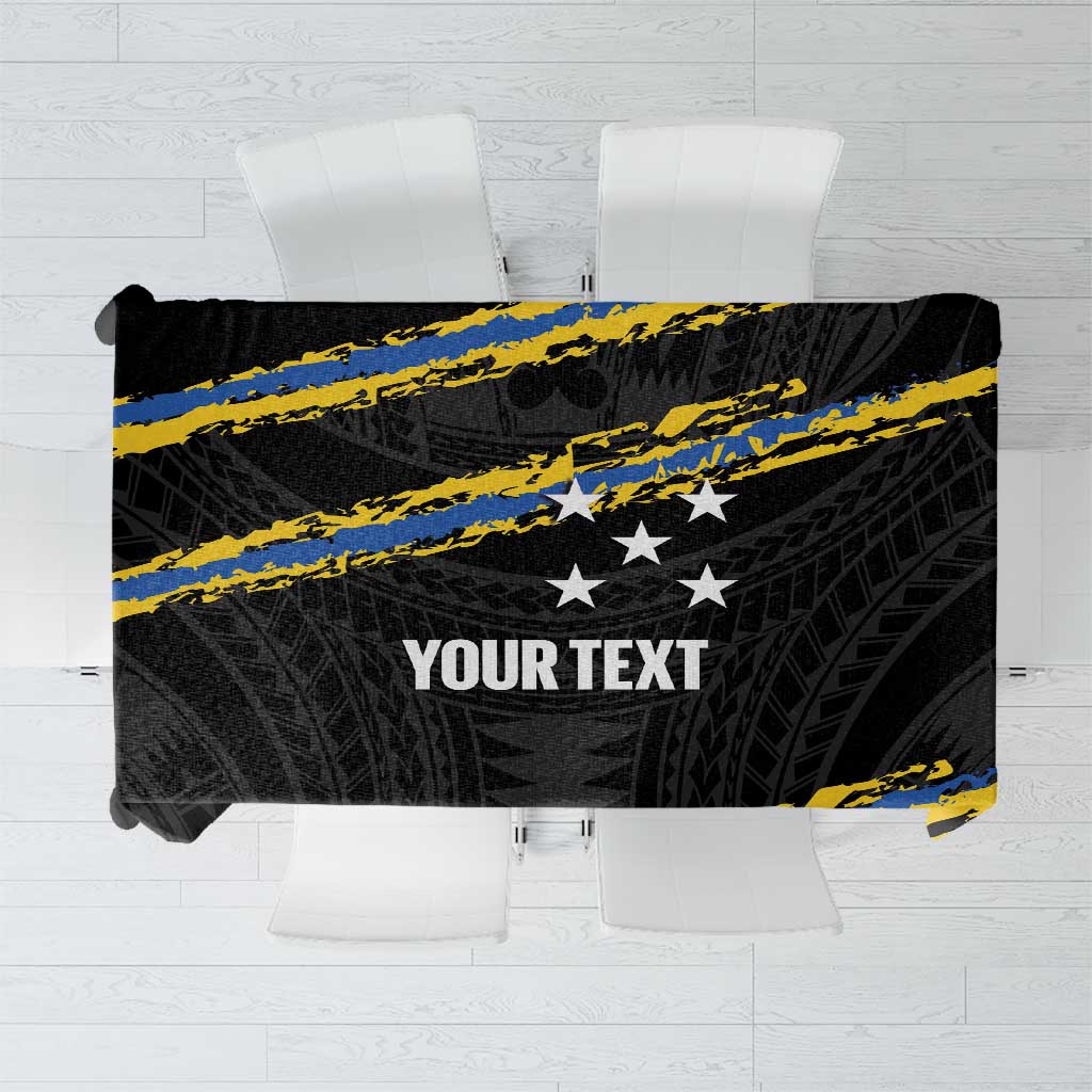 Kings Solomon Islands Football Custom Tablecloth Come On Solomons Polynesian Grunge Style