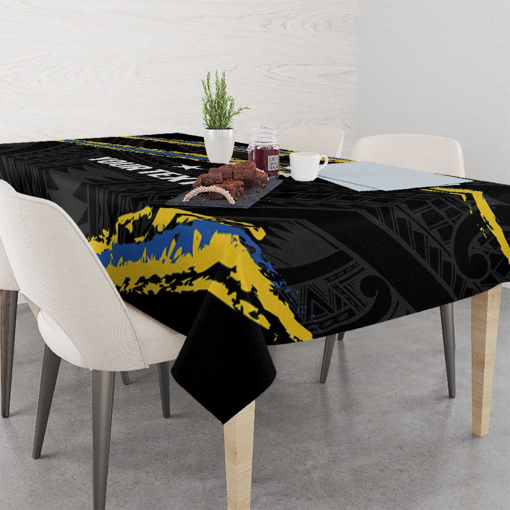 Kings Solomon Islands Football Custom Tablecloth Come On Solomons Polynesian Grunge Style