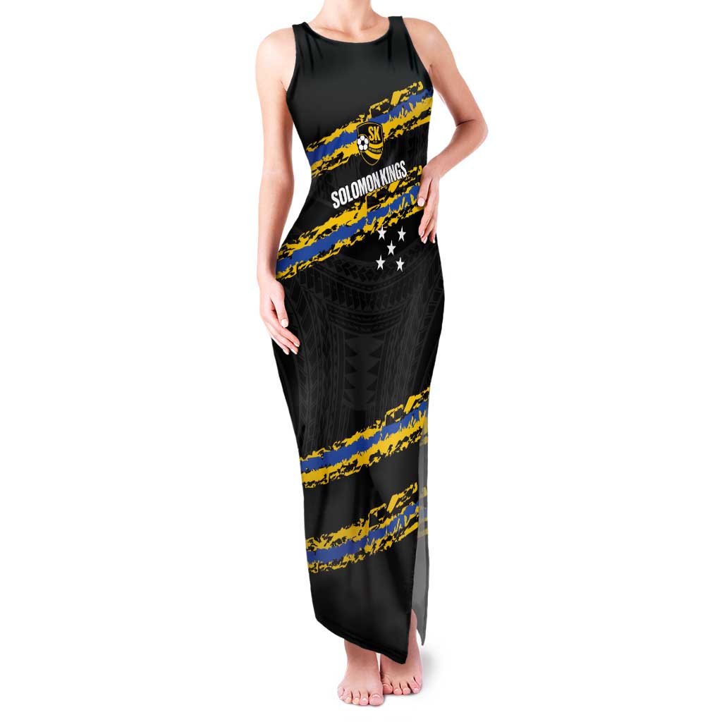 Kings Solomon Islands Football Custom Tank Maxi Dress Come On Solomons Polynesian Grunge Style